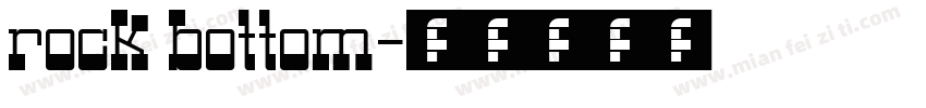 rock bottom字体转换